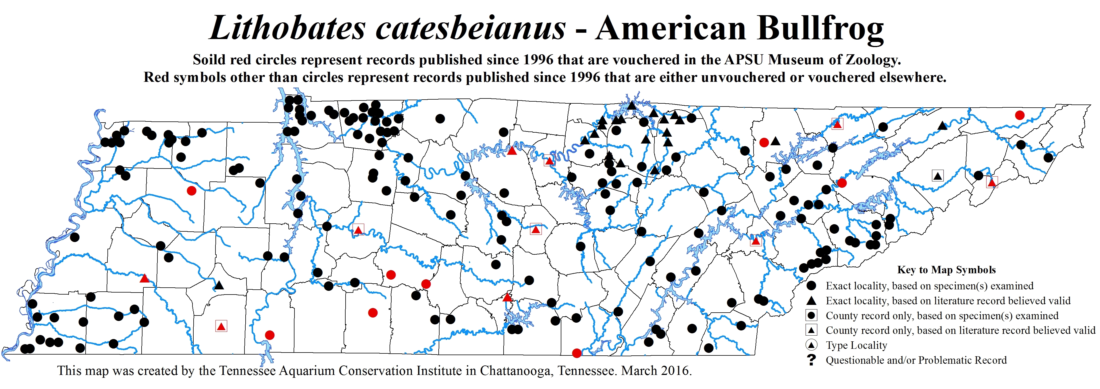 New Distribution Map - Lithobates catesbeianus (Shaw) - American Bullfrog
