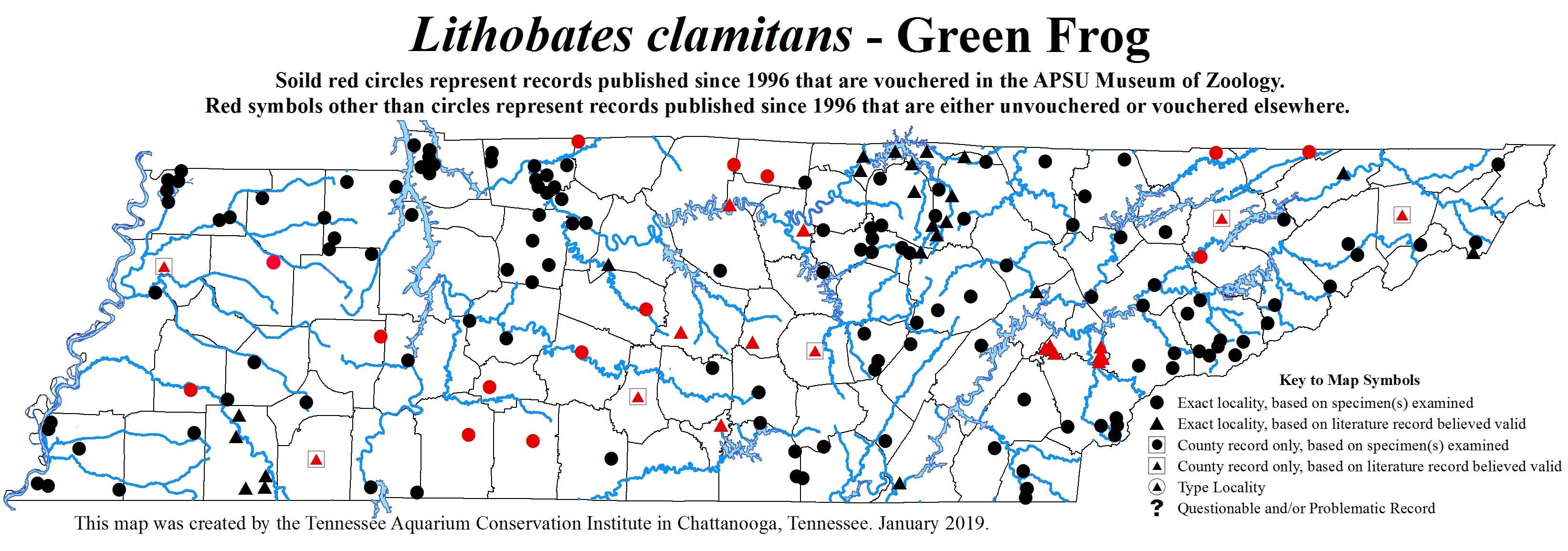 New Distribution Map - Lithobates clamitans (Latrielle) - Green Frog