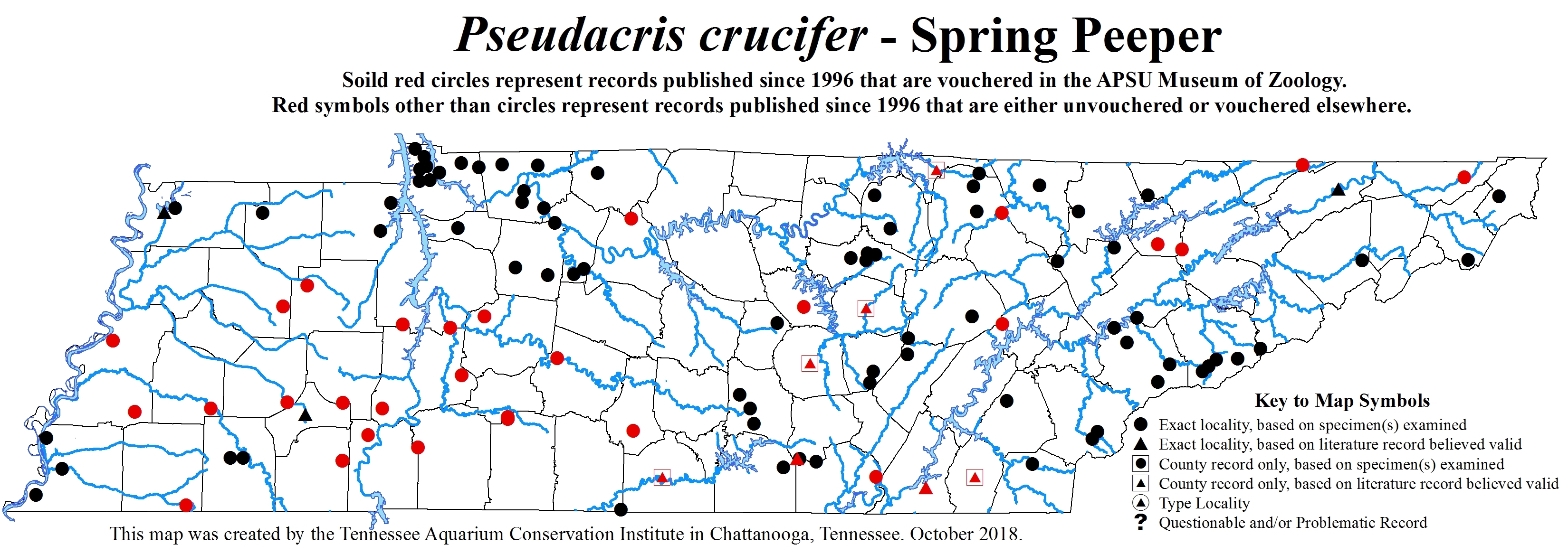 New Distribution Map - Pseudacris crucifer (Wied-Neuwied) - Spring Peeper