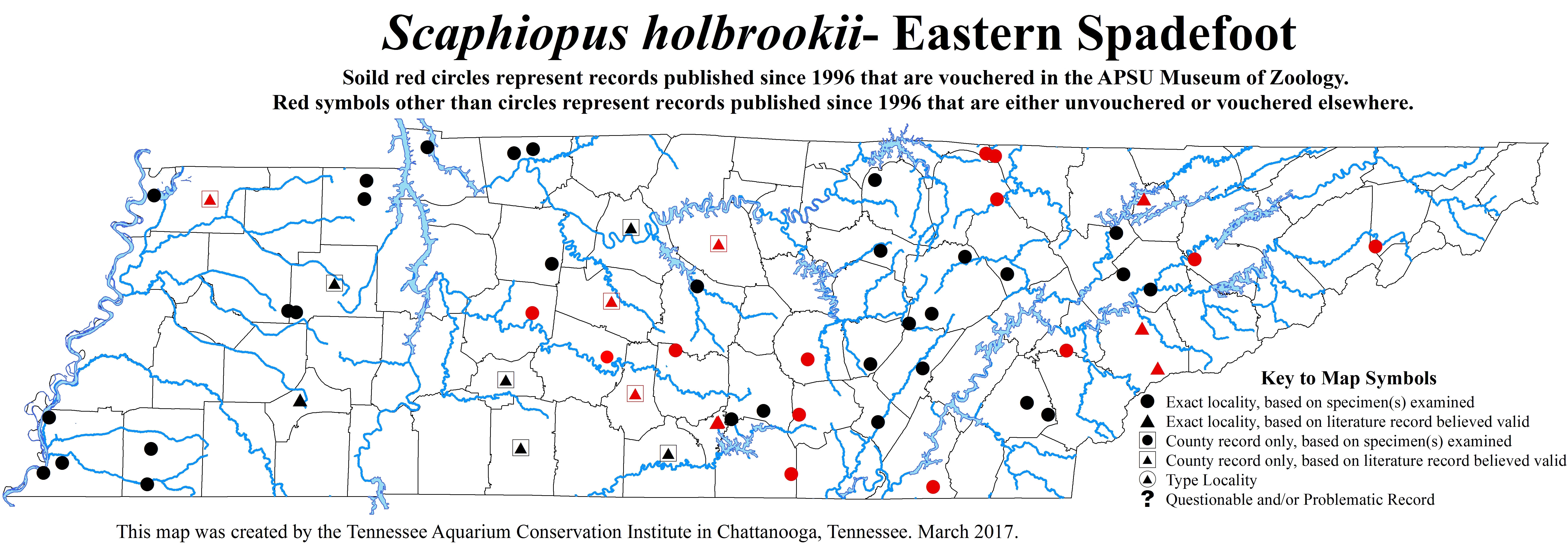 New Distribution Map - Scaphiopus holbrookii (Harlan) - Eastern Spadefoot
